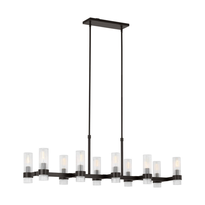 Visual Comfort Studio - CC13810AI - Ten Light Chandelier - Geneva - Aged Iron
