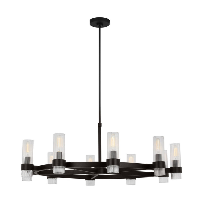 Visual Comfort Studio - CC16810AI - Eight Light Chandelier - Geneva - Aged Iron
