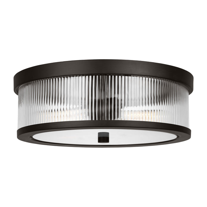Visual Comfort Studio - CF1052AI - Two Light Flush Mount - Geneva - Aged Iron
