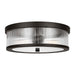Visual Comfort Studio - CF1052AI - Two Light Flush Mount - Geneva - Aged Iron