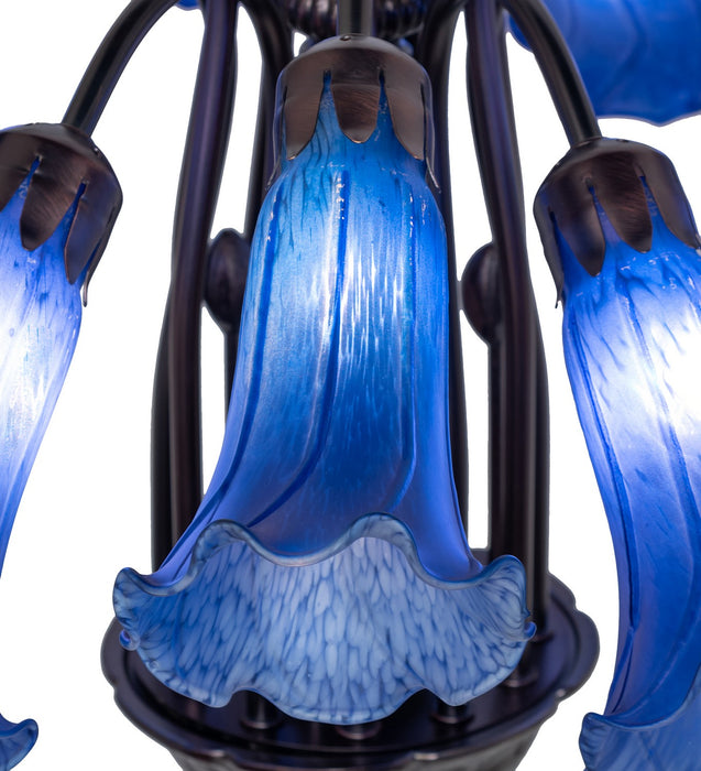 Meyda Tiffany - 10336 - 12 Light Chandelier - Blue - Mahogany Bronze