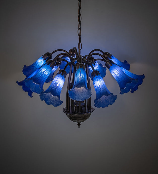 Meyda Tiffany - 10336 - 12 Light Chandelier - Blue - Mahogany Bronze