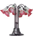 Meyda Tiffany - 185081 - Ten Light Table Lamp - Seafoam/Cranberry - Mahogany Bronze