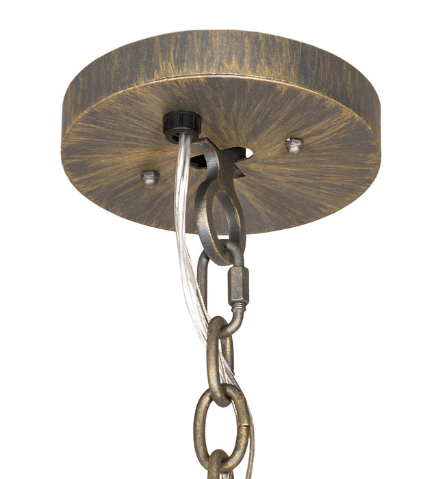 Meyda Tiffany - 242373 - Four Light Pendant - Mosier - Antique Brass