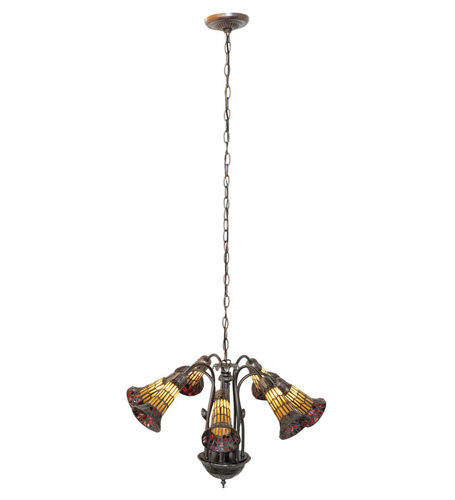 Meyda Tiffany - 251574 - 12 Light Chandelier - Stained Glass Pond Lily - Mahogany Bronze