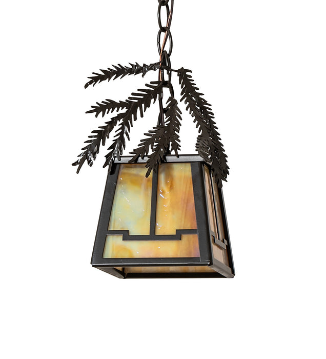 Meyda Tiffany - 257415 - One Light Mini Pendant - Pine Branch - Timeless Bronze