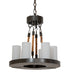 Meyda Tiffany - 258347 - Six Light Chandelier - Loxley - Timeless Bronze