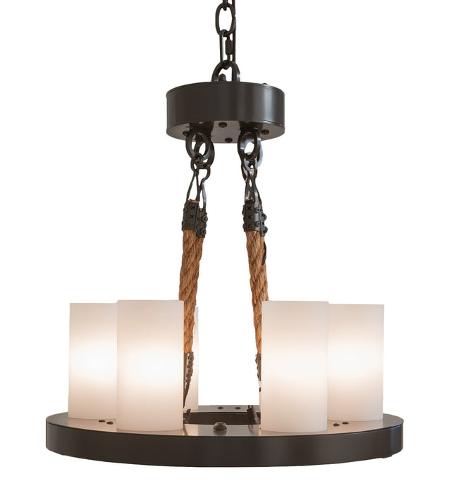 Meyda Tiffany - 258347 - Six Light Chandelier - Loxley - Timeless Bronze