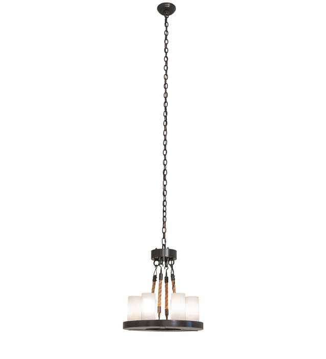 Meyda Tiffany - 258347 - Six Light Chandelier - Loxley - Timeless Bronze