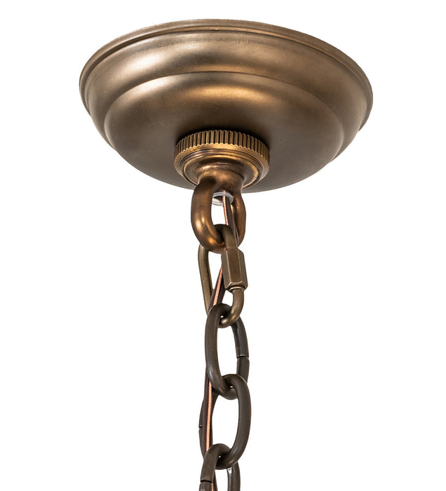 Meyda Tiffany - 258690 - Six Light Pendant - Greenbriar Oak - Antique Copper