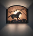 Meyda Tiffany - 259844 - One Light Wall Sconce - Running Horses - Wrought Iron