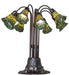 Meyda Tiffany - 261670 - Ten Light Table Lamp - Stained Glass Pond Lily - Mahogany Bronze