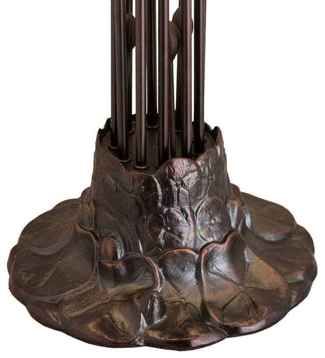 Meyda Tiffany - 261672 - Ten Light Table Lamp - Stained Glass Pond Lily - Mahogany Bronze
