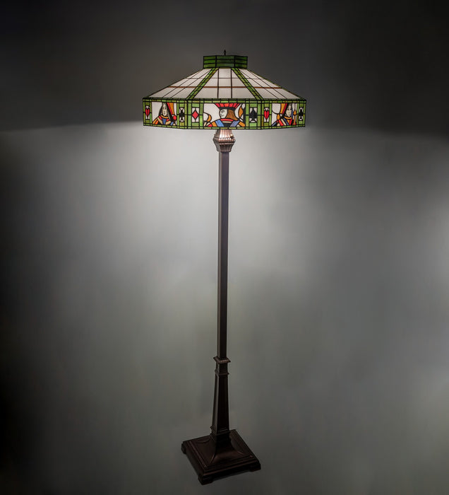 Meyda Tiffany - 262542 - Two Light Floor Lamp - Poker Face - Mahogany Bronze