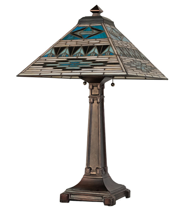 Meyda Tiffany - 263186 - Two Light Table Lamp - Valencia Mission - Mahogany Bronze