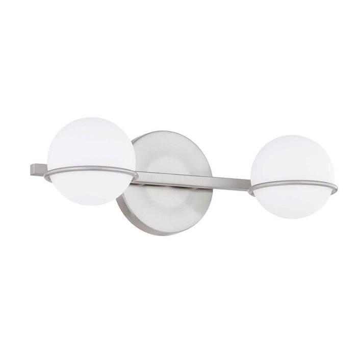 Justice Designs - FSN-4162-OPAL-NCKL - Two Light Bath Bar - Textile - Brushed Nickel