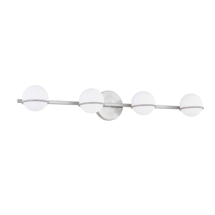 Justice Designs - FSN-4164-OPAL-NCKL - LED Bath Bar - Textile - Brushed Nickel