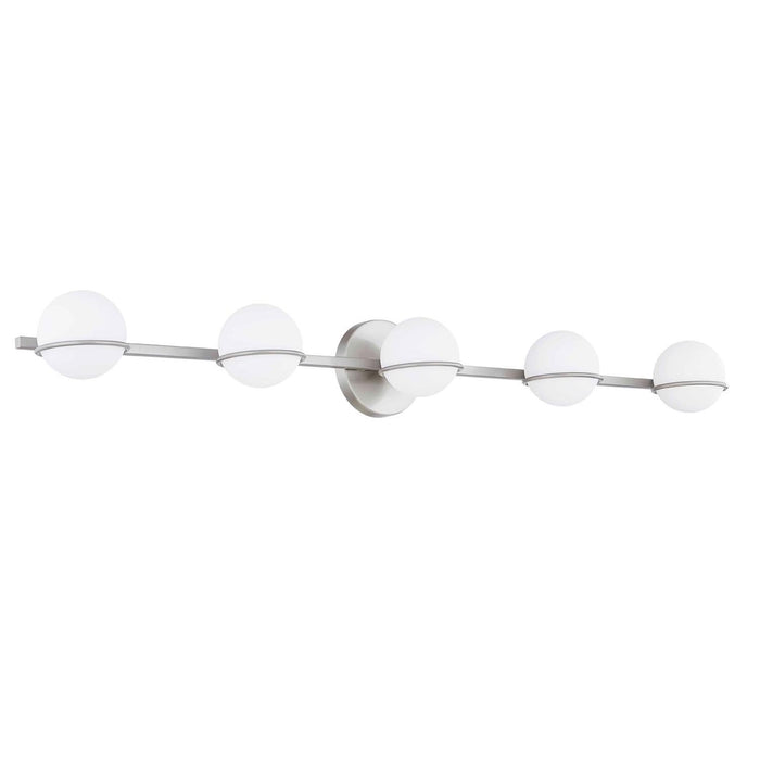 Justice Designs - FSN-4165-OPAL-NCKL - LED Bath Bar - Textile - Brushed Nickel