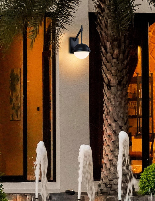 Justice Designs - FSN-7102W-ETCH-MBLK - LED Outdoor Wall Sconce - Fusion - Matte Black