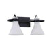 Justice Designs - FSN-8152-OPAL-MBLK - Two Light Bath Bar - Fusion - Matte Black