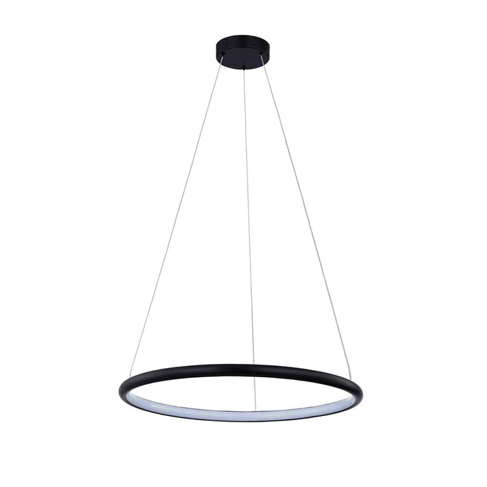 Justice Designs - NSH-4482-MBLK - LED Pendant - Circola - Matte Black