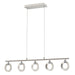 Justice Designs - NSH-8127-NCCR - LED Linear Chandelier - Hermosa - Brushed Nickel w/ Chrome