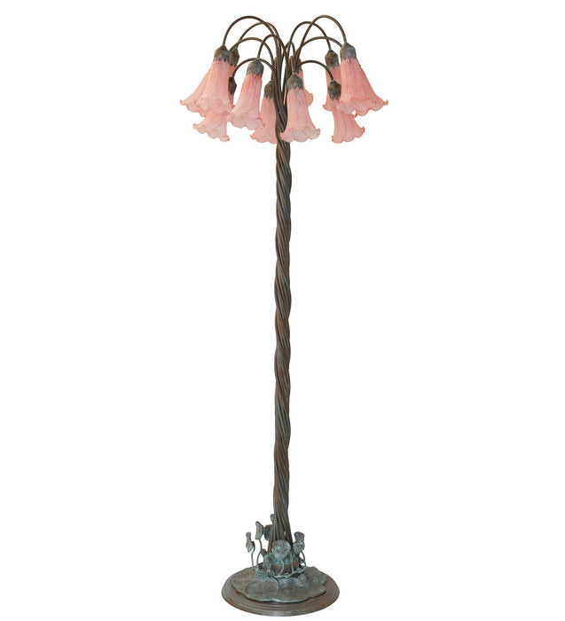 Meyda Tiffany - 18255 - 12 Light Floor Lamp - Pink - Bronze