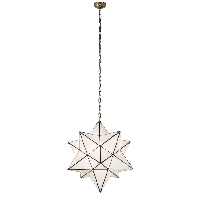 Meyda Tiffany - 260247 - One Light Pendant - Moravian Star - Antique Brass
