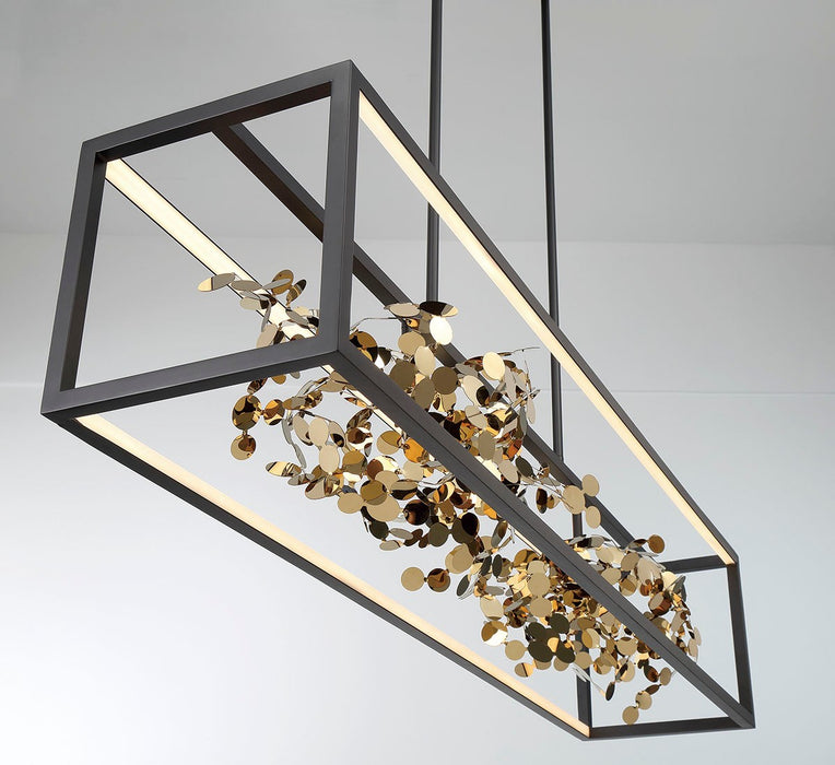 Lib & Co. - 10106-02 - LED Chandelier - Terlizzi - Matte Black with Gold Accent