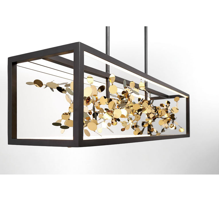 Lib & Co. - 10107-02 - LED Chandelier - Terlizzi - Matte Black with Gold Accent