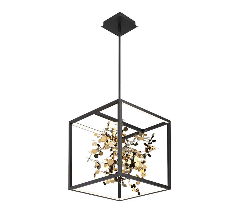 Lib & Co. - 10108-02 - LED Chandelier - Terlizzi - Matte Black with Gold Accent