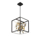 Lib & Co. - 10108-02 - LED Chandelier - Terlizzi - Matte Black with Gold Accent