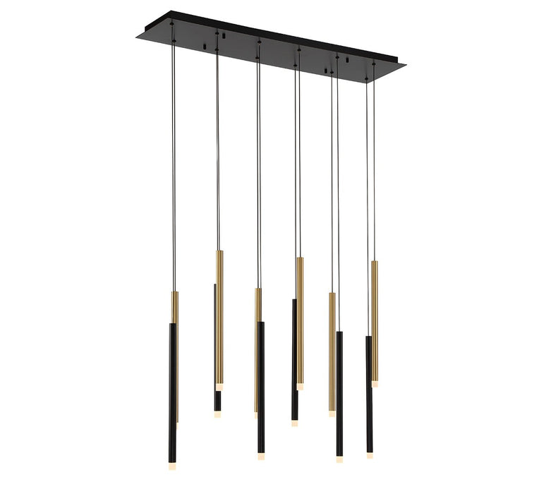 Lib & Co. - 10149-023 - LED Chandelier - Amalfi - Matte Black and Plated Brushed Gold