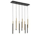 Lib & Co. - 10149-023 - LED Chandelier - Amalfi - Matte Black and Plated Brushed Gold