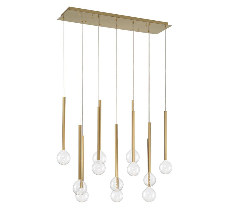Lib & Co. - 10150-07 - LED Chandelier - Positano - Plated Brushed Gold
