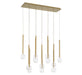 Lib & Co. - 10150-07 - LED Chandelier - Positano - Plated Brushed Gold