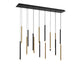 Lib & Co. - 10151-023 - LED Chandelier - Amalfi - Matte Black and Plated Brushed Gold