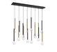 Lib & Co. - 10152-023 - LED Chandelier - Positano - Matte Black and Plated Brushed Gold