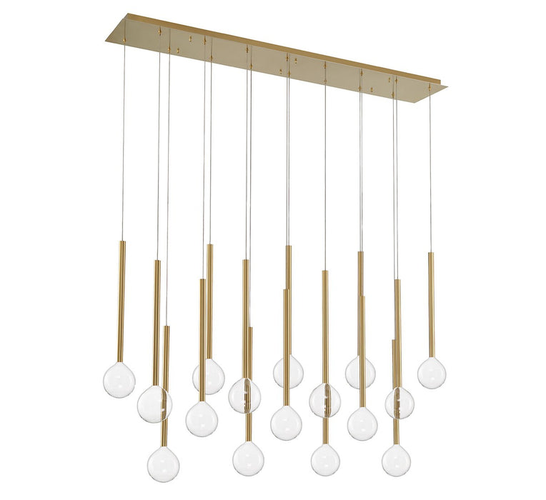Lib & Co. - 10152-07 - LED Chandelier - Positano - Plated Brushed Gold