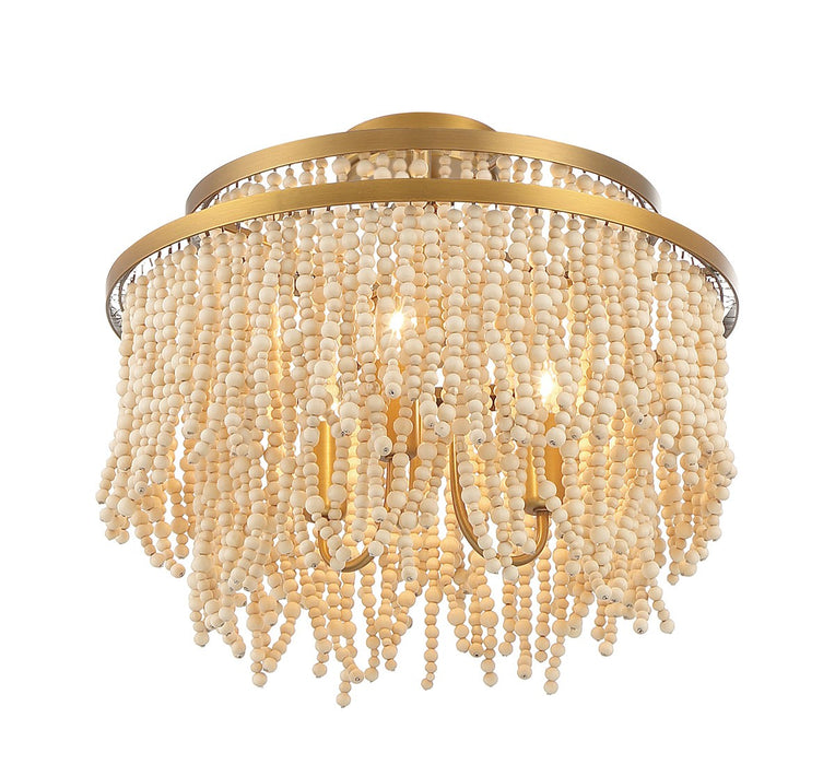 Lib & Co. - 10180-025 - Three Light Convertible Flushmount / Pendant - Molfetta - Antique Brass