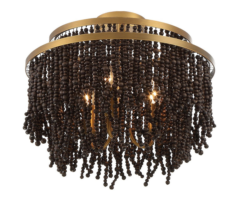 Lib & Co. - 10180-026 - Three Light Convertible Flushmount / Pendant - Molfetta - Antique Brass