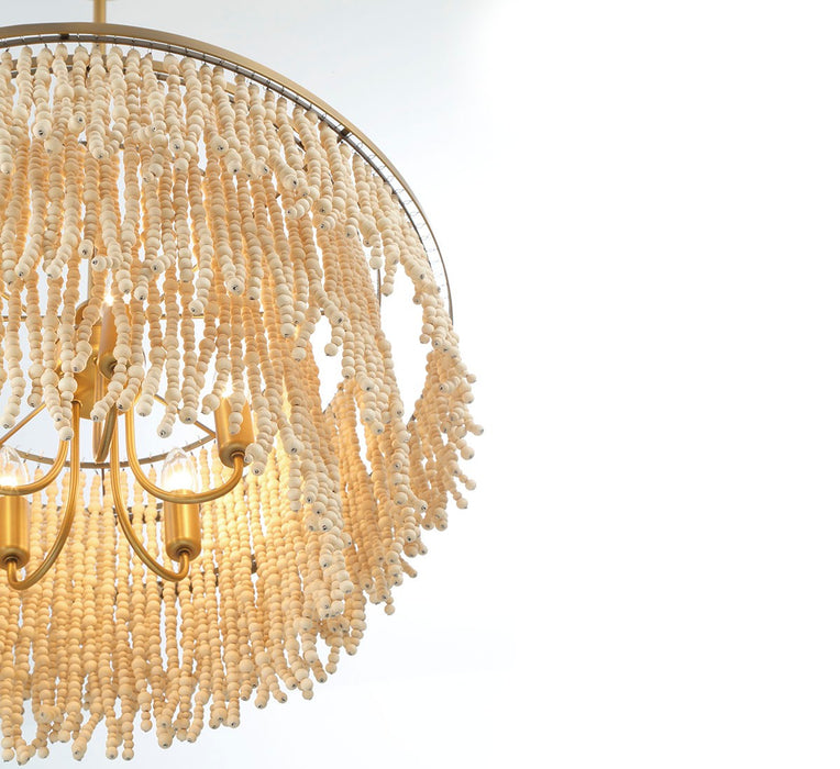 Lib & Co. - 10181-025 - Five Light Chandelier - Molfetta - Antique Brass