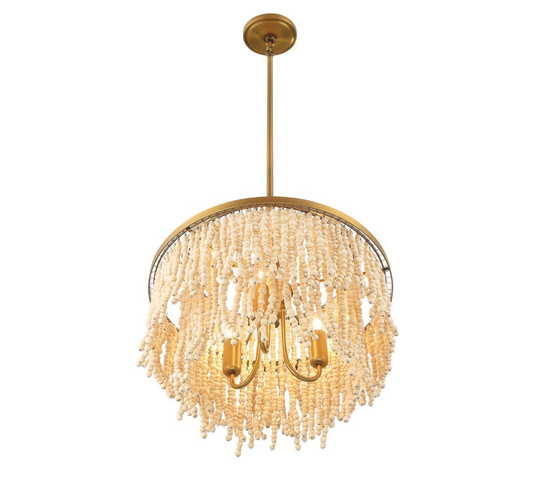 Lib & Co. - 10181-025 - Five Light Chandelier - Molfetta - Antique Brass