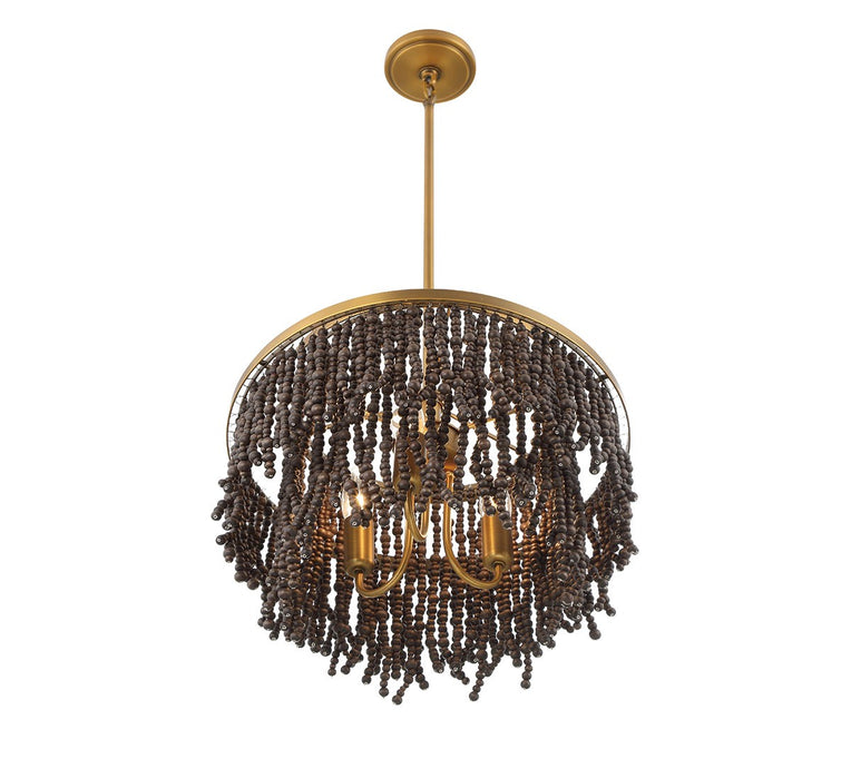 Lib & Co. - 10181-026 - Five Light Chandelier - Molfetta - Antique Brass