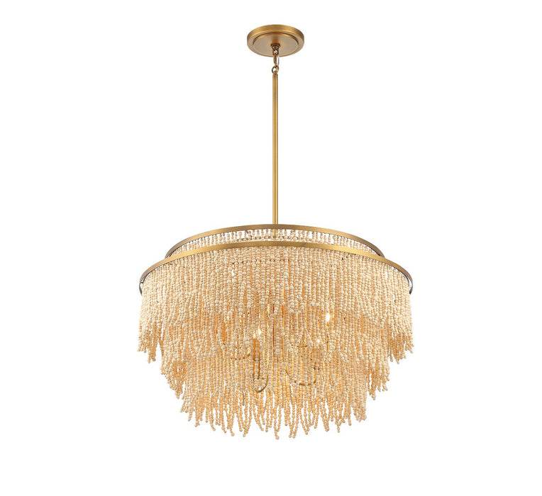 Lib & Co. - 10182-025 - Nine Light Chandelier - Molfetta - Antique Brass