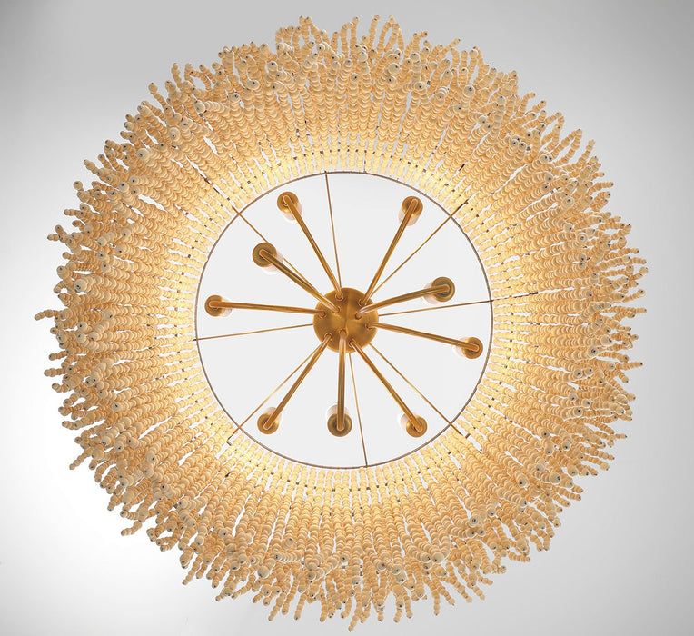 Lib & Co. - 10182-025 - Nine Light Chandelier - Molfetta - Antique Brass