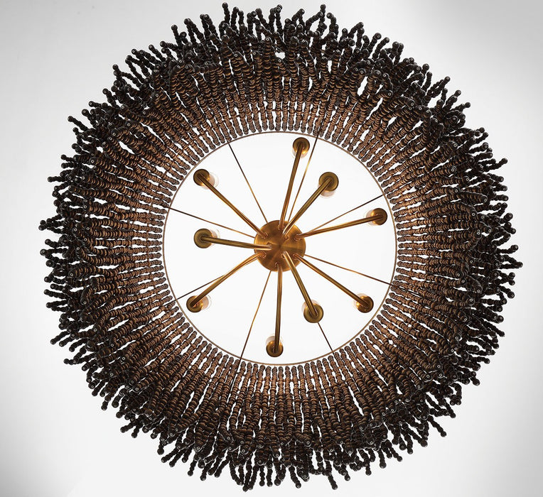 Lib & Co. - 10182-026 - Nine Light Chandelier - Molfetta - Antique Brass