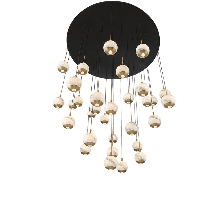 Lib & Co. - 10206-02 - LED Chandelier - Baveno - Matte Black