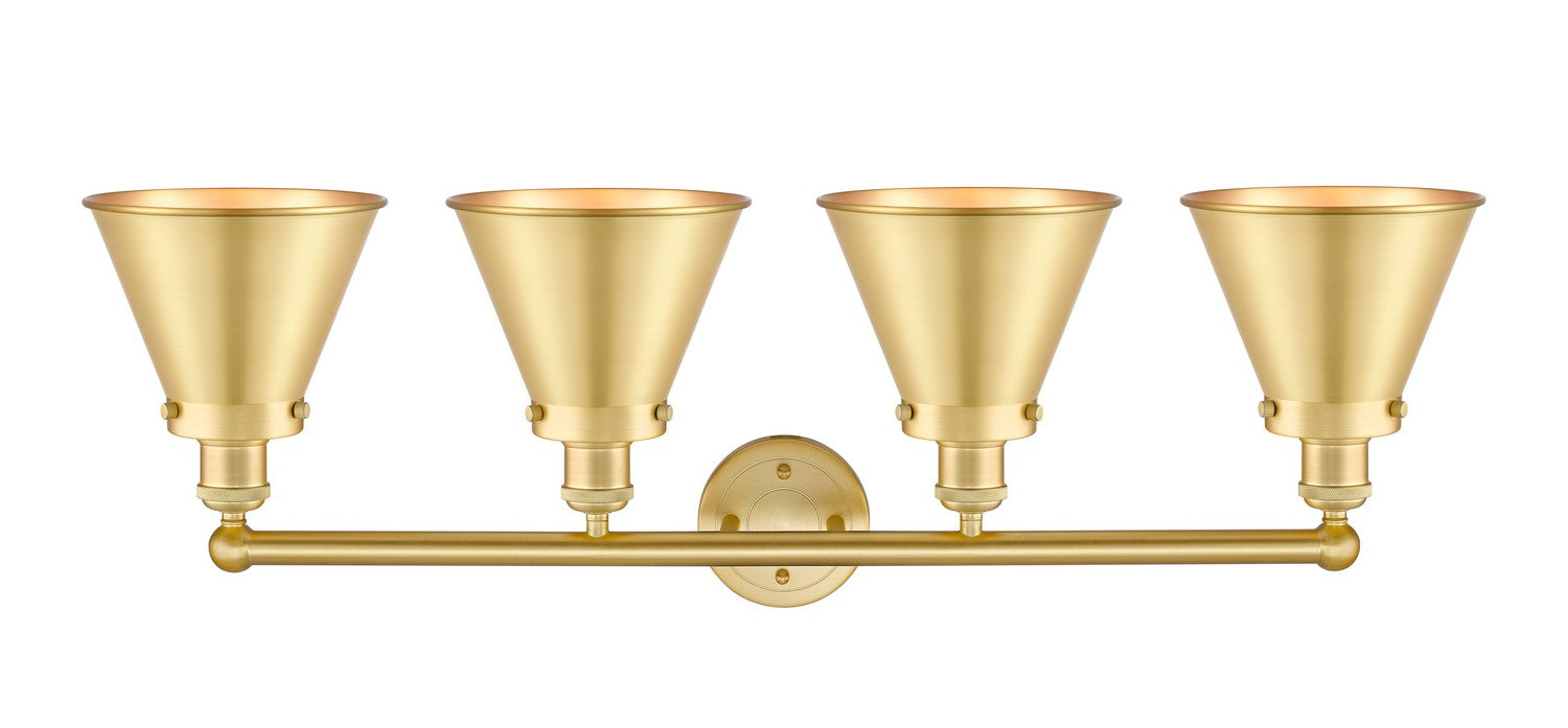 Innovations - 616-4W-SG-M13-SG - Four Light Bath Vanity - Franklin Restoration - Satin Gold