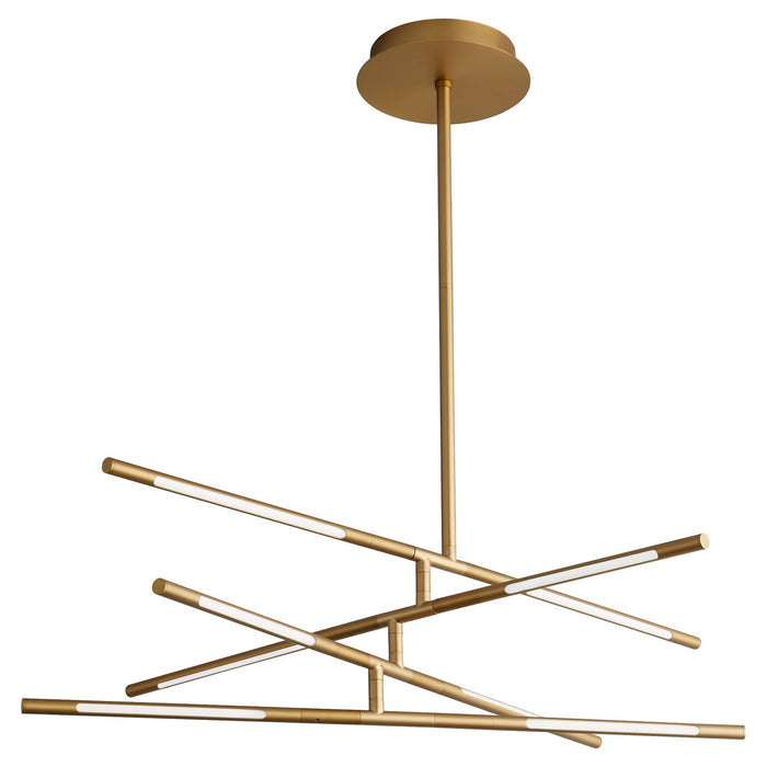 Quorum - 3-804-40 - LED Pendant - Palillos - Aged Brass